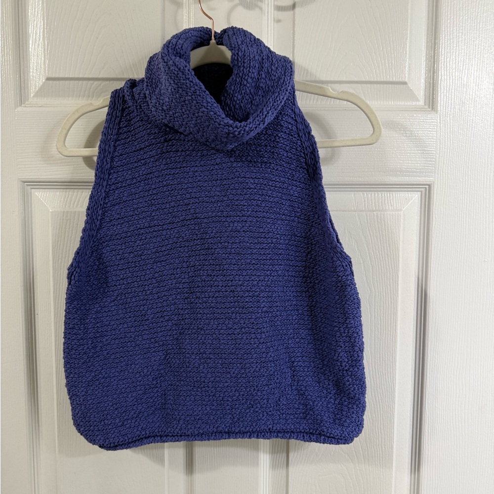 By Together Deep Blue Cowl Neck Sweater